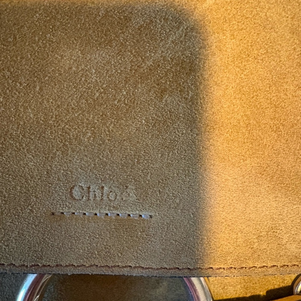 Chloe Two-Tone Suede & Leather Shoulder Bag in Mustard, Brown & Black - Picture 2 of 11